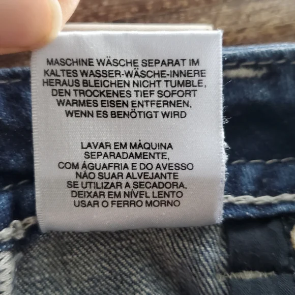 Miss Me Boot Women's Size 27 Jeans Actual 28x30 Denim Beaded Jeweled Blue - Picture 16 of 16